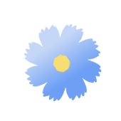 淡い青色の花