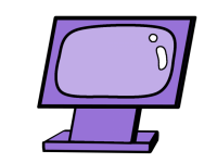 紫のモニター