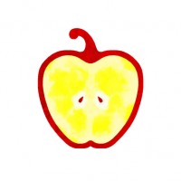 りんご断面　2色…