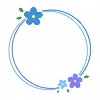 シンプルな花の円…