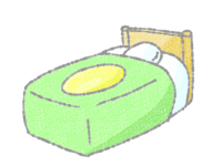 グリーンのベッド