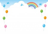 風船と虹と青い鳥…