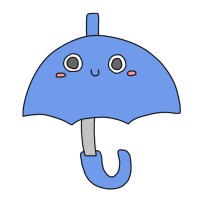 顔のある傘