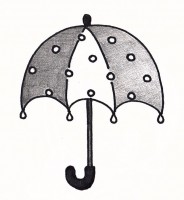 水玉模様の傘
