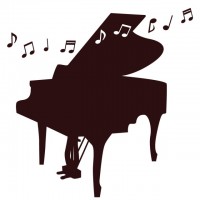ピアノと音符のシ…