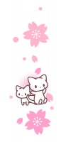 縦長・猫と桜のイ…