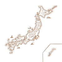 日本地図　中世風