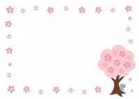 桜と猫のフレーム