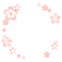 桜の丸型フレーム