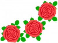薔薇の花模様壁紙…