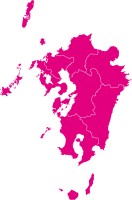 九州の地図（県峡…