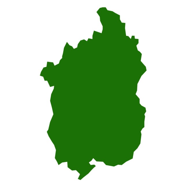 滋賀県のシルエットで作った地図イラスト（緑塗り） | 無料イラスト素材｜素材ラボ