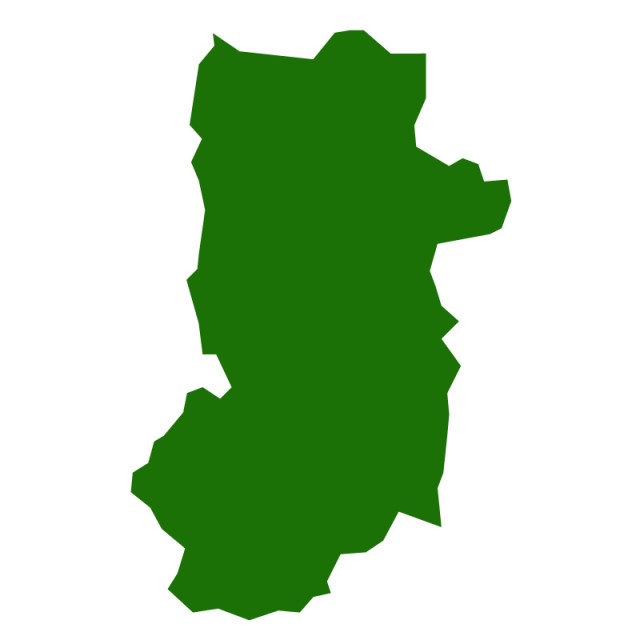 奈良県のシルエットで作った地図イラスト（緑塗り） | 無料イラスト素材｜素材ラボ