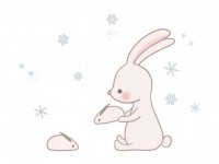 雪ウサギとウサギ…