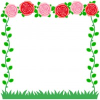 薔薇の花模様フレ…