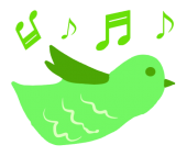 新緑色の鳥
