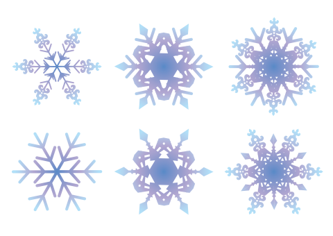 イラスト 雪の結晶 水色 作品 Nemu 素材ラボ