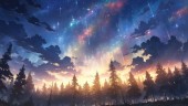 星降る夜の森