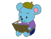 ベレー帽のねずみ…