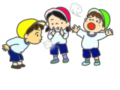 冬の朝の外遊びと…