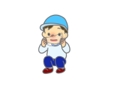 氷を手にして遊ぶ…