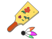 羽子板と羽根のイ…