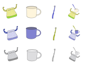 コップ袋とコップ…