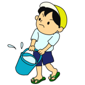 初夏の水遊びイラ…