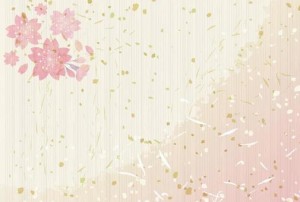 和の風合いを手軽に添える ― 年賀状にぴったりの桜をあしらった和紙風背景素材