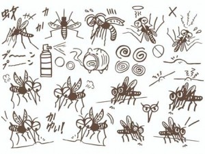 憎めない蚊？そんな素材を描いてみました。