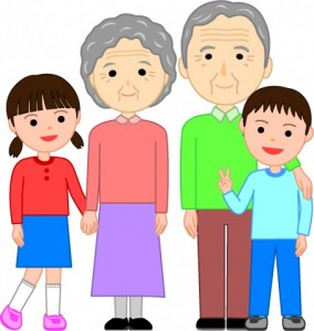 祖父母と孫たち