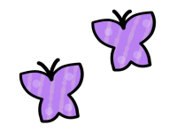 2匹の蝶(紫)
