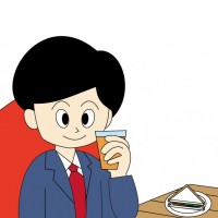 喫茶店でジュース…