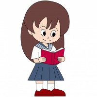 立ちながら本を読…