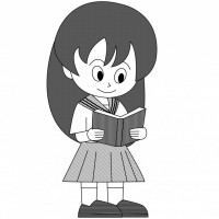 立ちながら本を読…