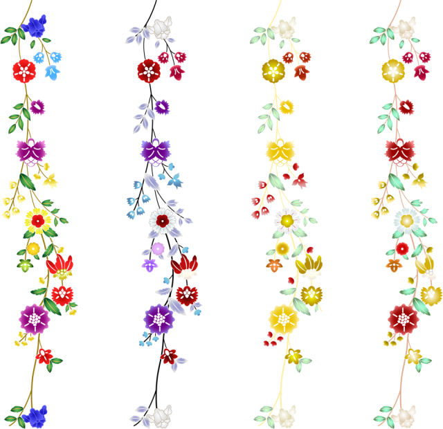 花のライン Csai Png 無料イラスト素材 素材ラボ