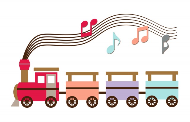 汽車ぽっぽの音楽 無料イラスト素材 素材ラボ
