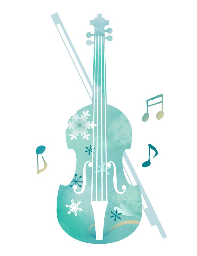 冬のバイオリン 無料イラスト素材 素材ラボ