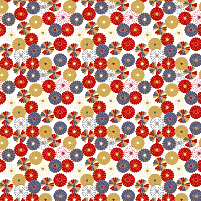 菊の花パターン背景 Csai Png 無料イラスト素材 素材ラボ
