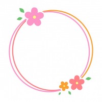 シンプルな花の円…