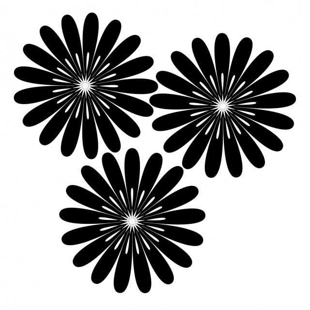 花のシルエット10 無料イラスト素材 素材ラボ