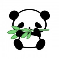 笹を食べるパンダ