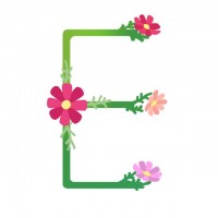 花文字のE