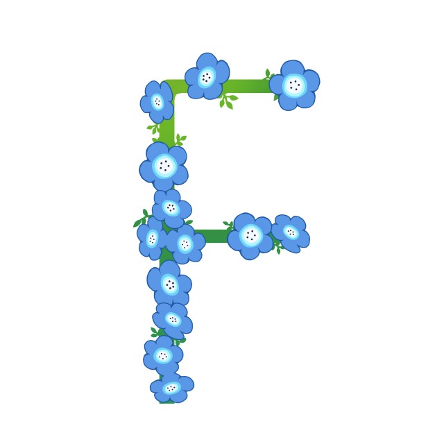 花文字のf 無料イラスト素材 素材ラボ