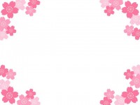 桜の花模様フレー…