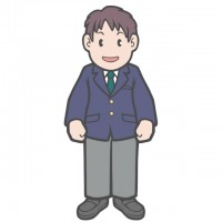 学生服を着た男の…