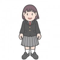 学生服を着た女の…