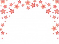 桜と花びらのフレ…