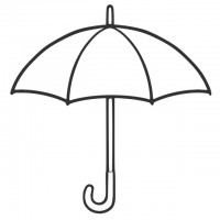 傘の線画