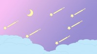 星が流れる夜空の…